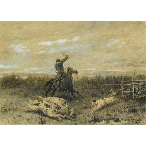 Hunting with Borzoi
